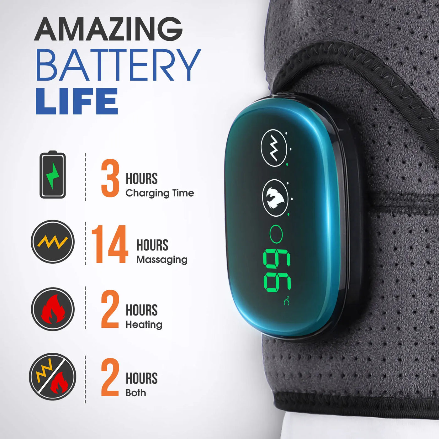 Heated Vibration Shoulder Brace with LED Display - Stroke Lyfe