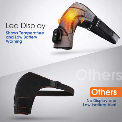 Heated Vibration Shoulder Brace with LED Display - Stroke Lyfe