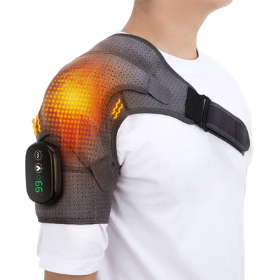 Heated Vibration Shoulder Brace with LED Display - Stroke Lyfe