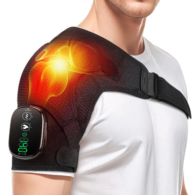 Heated Vibration Shoulder Brace with LED Display - Stroke Lyfe